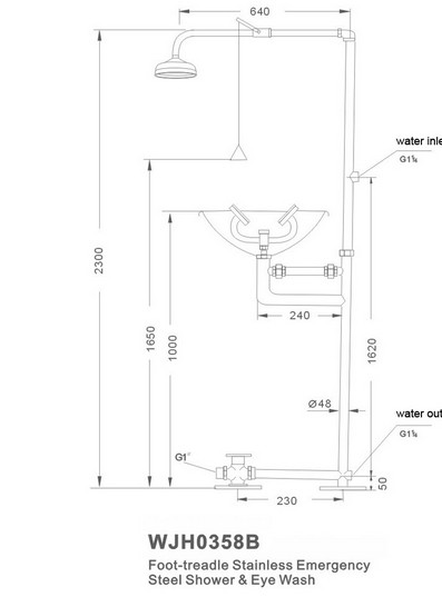 Bồn rửa mắt khẩn cấp WJH0358B